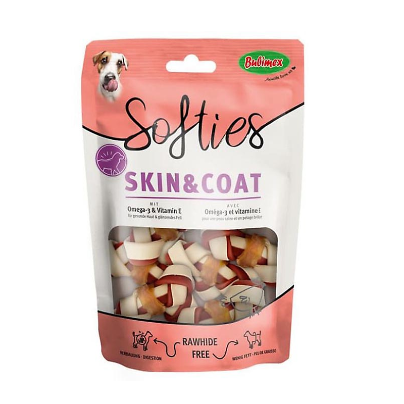 SOFTIES SKIN & COAT DE POLLO 8 UNID/120GR