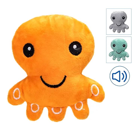 PELUCHE PULPO CON SONIDO 11.5 x 10.5 CM