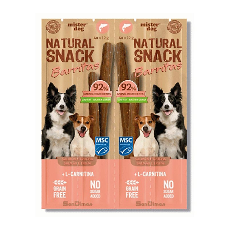 BARRITAS PERRO SALMON 4 x 12 GR