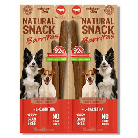 BARRITAS PERRO VACUNO 4 x 12 GR