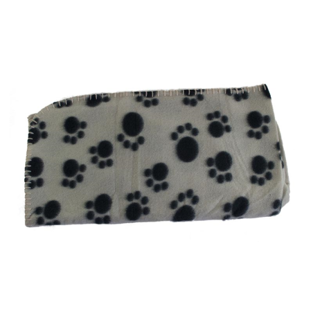 MANTA HUELLAS 75 x 75cm BEIG 4H