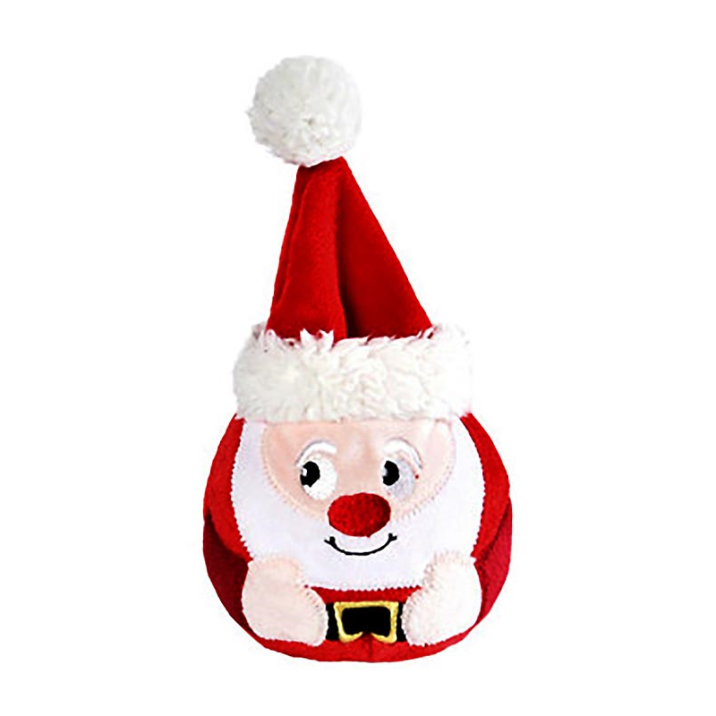 PELOTA PELUCHE CON SONIDO PAPA NOEL 8 CM