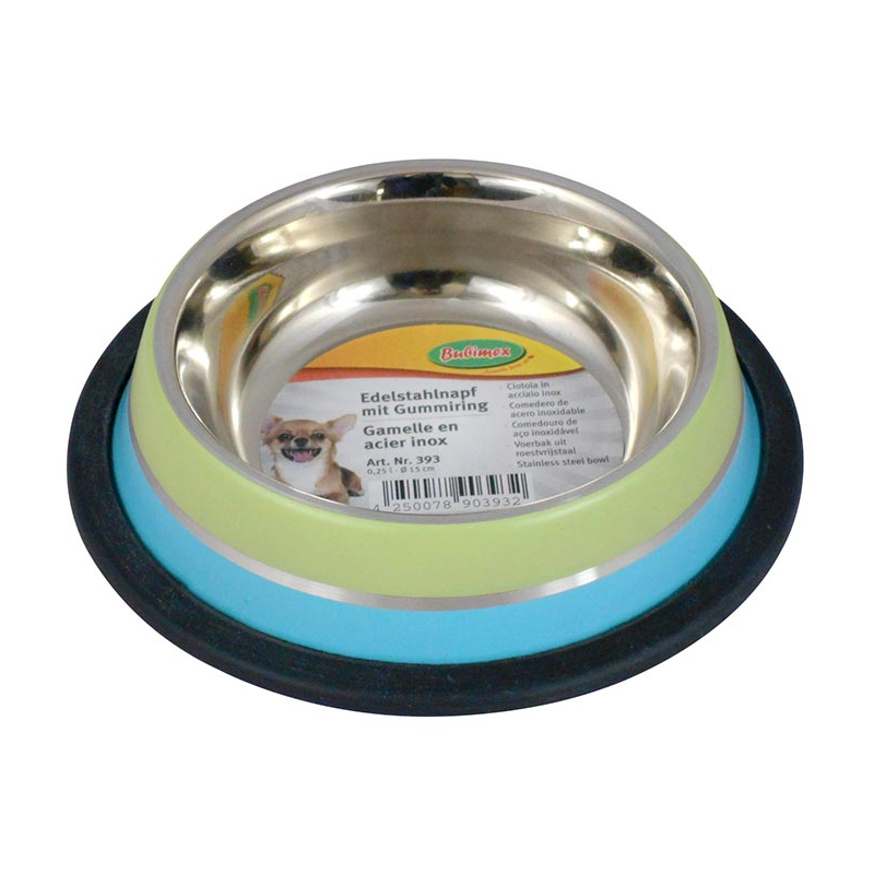 COMEDERO INOX. BICOLOR 0.25L