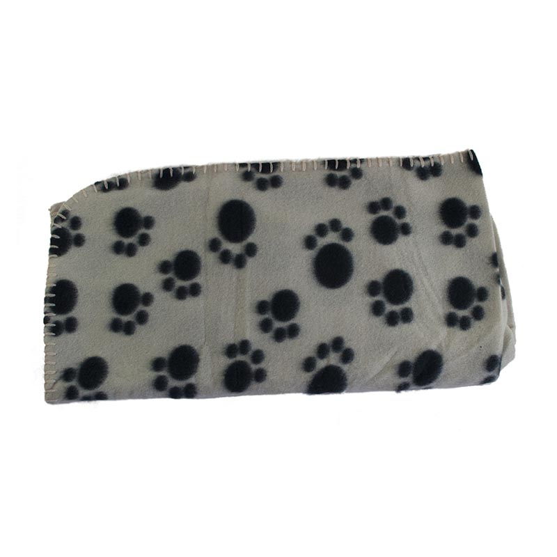 MANTA HUELLAS 120 x 100cm BEIG 4H