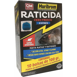 CEBO FRESCO (BRODIFACOUM) 10bolsas x 100gr 1KG (CAJA 12 UNID)