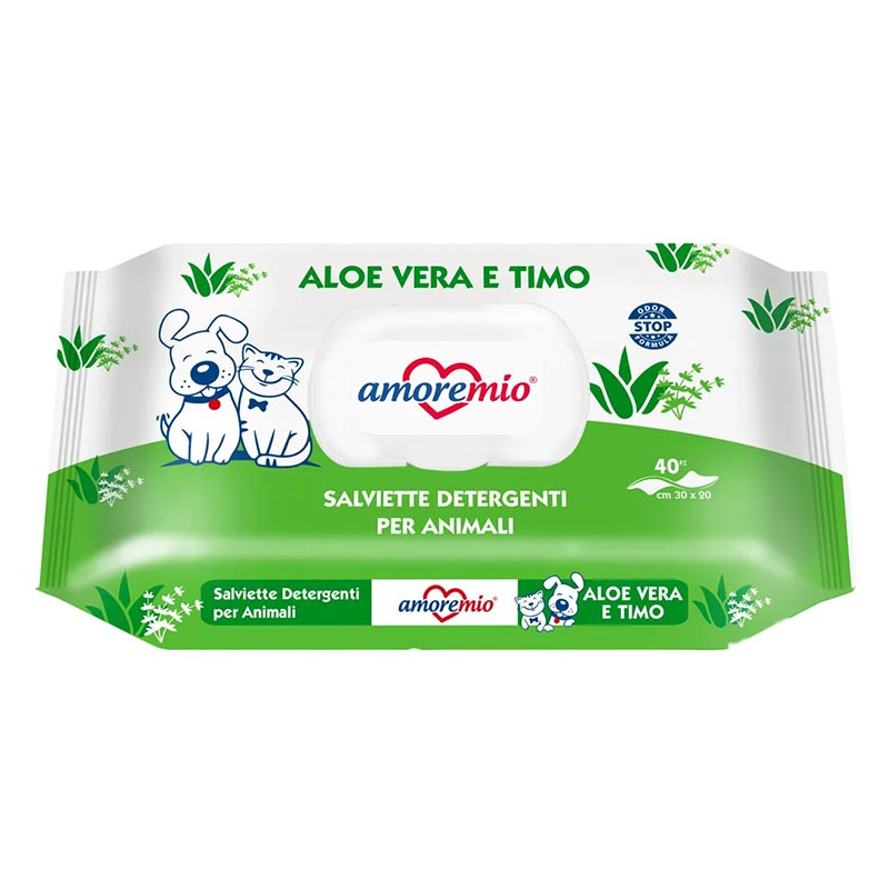 TOALLITAS AMOREMIO ALOE VERA Y TOMILLO 40UNID