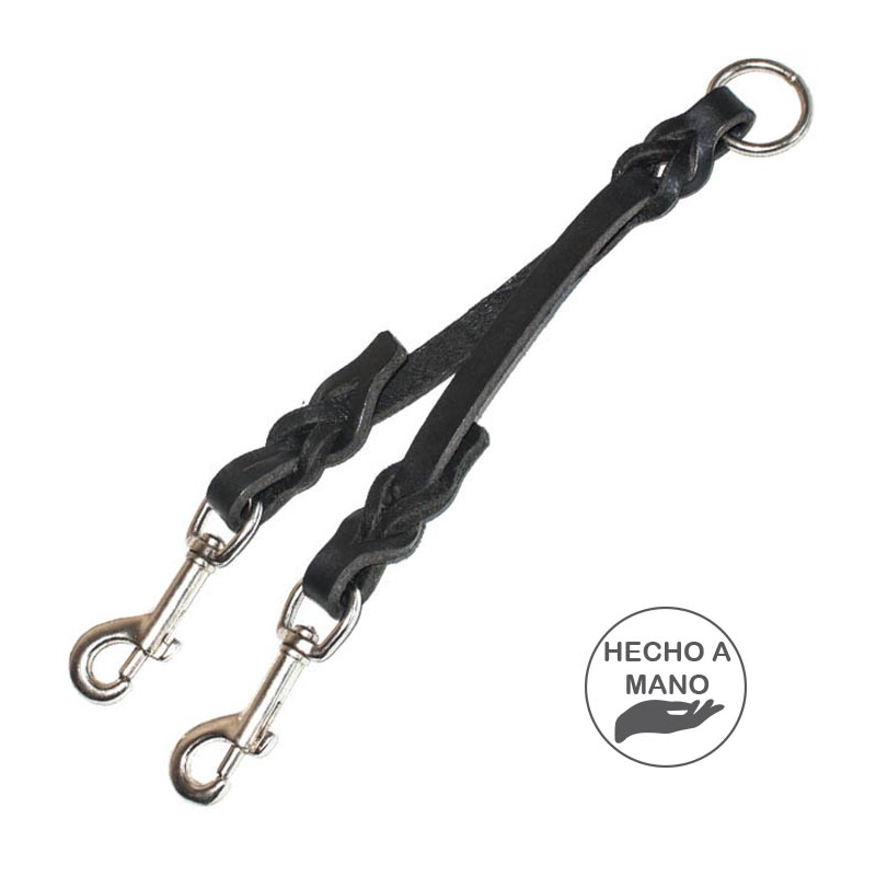ACOPLADOR CUERO 2 PERROS