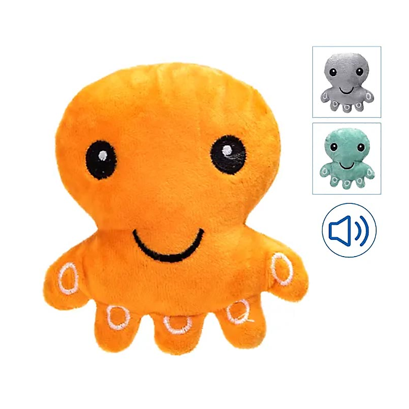 PELUCHE PULPO CON SONIDO 11.5 x 10.5 CM