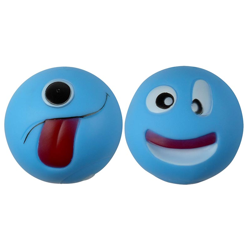 PELOTA CARA DIVERTIDA CON SONIDO 7.5cm 4H