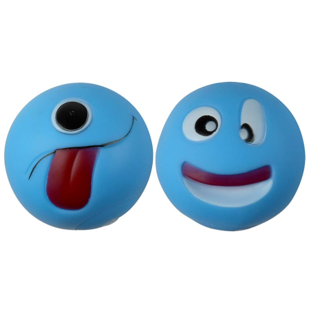 PELOTA CARA DIVERTIDA CON SONIDO 7.5cm 4H