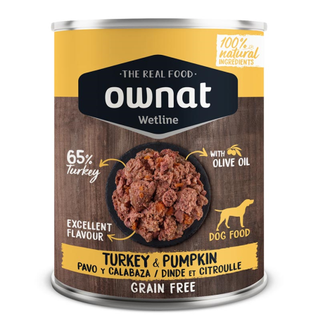 OWNAT WETLINE TURKEY WITH PUMPKIN DOG 395gr