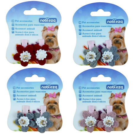 LACITOS DE FLOR CON PINZAS 2PCS 4H