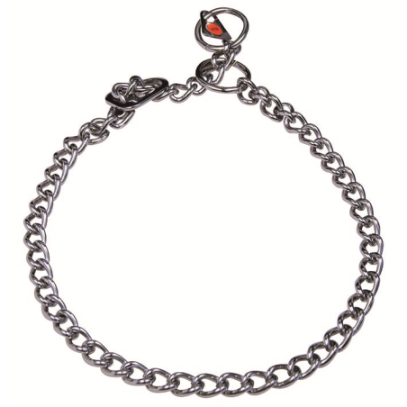 COLLAR ESLABON RETORCIDO REGULADOR DE AHOGUE 70 cm 2,5 mm