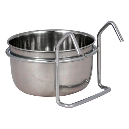 COMEDERO LORO ACERO 12cm