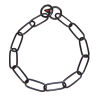 COLLAR ESLABON LARGO NEGRO 76 cm x 4 mm