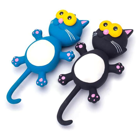 GATO DE LATEX CON SONIDO 24 x 11 x 6cm 4H