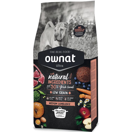 OWNAT ULTRA MEDIUM LAMB&RICE DOG 8kg
