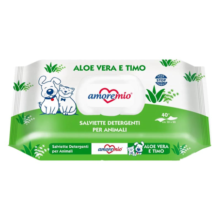 TOALLITAS AMOREMIO ALOE VERA Y TOMILLO 40UNID
