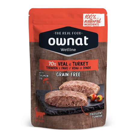 OWNAT WETLINE VEAL & TURKEY CAT 85gr