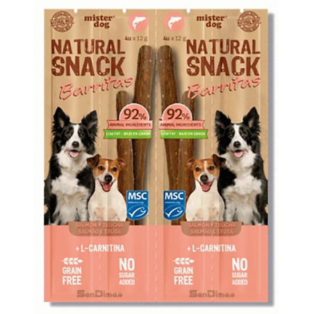 BARRITAS PERRO SALMON 4 x 12 GR
