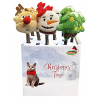 PERCHA GATO VARIADO NAVIDAD 6 x 17 CM