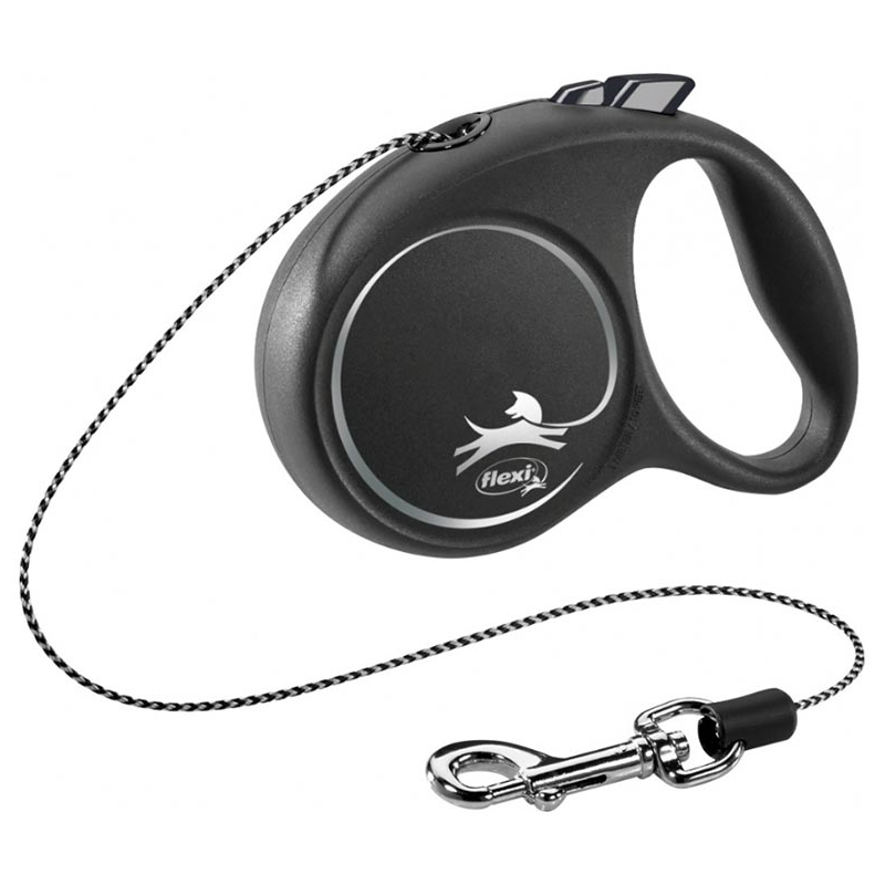 FLEXI BLACK DESIGN XS CORDON 3m PLATA