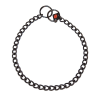 COLLAR ESLABON RETORCIDO NEGRO 60 cm x 2.5 mm